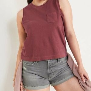 NWT: old navy High-Waisted O.G. Gray Cut-Off Jean Shorts (22) $40